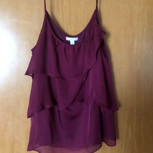 New York and company plum, ruffled tank top